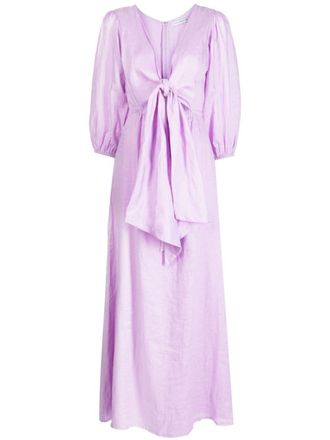 Faithfull The Brand Mia linen maxi dress - Purple