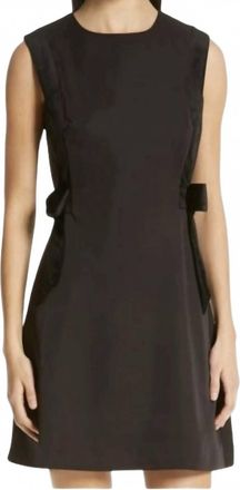 Ted Baker Velvet Bow Skater Mini Dress In Black