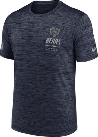 Nike Chicago Bears Sideline Team Issue Velocity Nike Mens Dri-FIT NFL T-Shirt in Blue | 02ER41L7Q-7VD