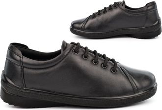 Generic Womens Leather Shoes Womens Lace Up Shoes Size 7 Lightweight Shoe Size 4 Ladies Comfort Shoe Comfort Leather Upper Lace Up Lightweight Sizes 3-8 Black