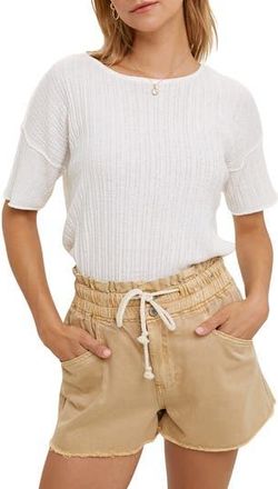 Wishlist Textured Knit Top in Cream at Nordstrom Rack, Size Medium/large