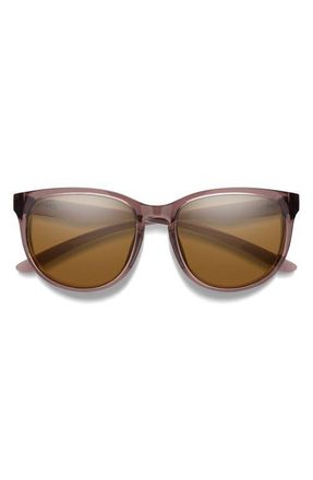 Smith Lake Shasta 56mm ChromaPop Polarized Sunglasses in Rosewood Crystal /Brown at Nordstrom