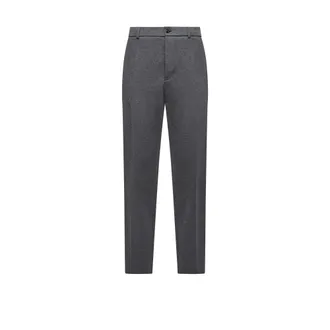 Moncler Cotton Blend Tailored Pants Grey Size 48