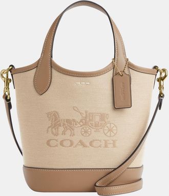 Coach Womens Hanna Bucket Bag in Canvas with Horse and Carriage - Multicolour Cotton - One Size