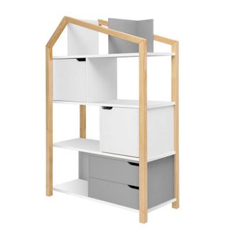 OEM Biblioth&egrave;que Maison Bellamy Phoebe Gris Et Blanc