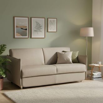 Dmora Sof&aacute; Cama 2 Plazas Trissino, Desenfundable, Con Compartimento, Hecho En Italia, Lavable, 180x95 Cm Gris Tortora