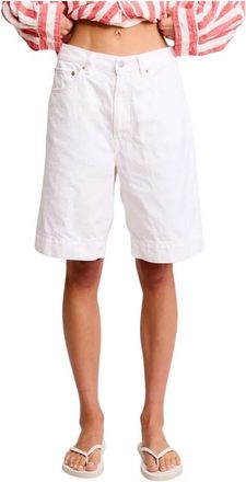 Denimist Keaton Relaxed Short - Dames - Denim shorts - Wit - W27 - Katoen - Korte Broeken