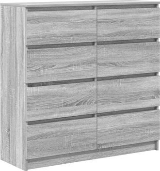 vidaXL Sideboard Grey Sonoma 100x35x99 cm Engineered Wood Vidaxl
