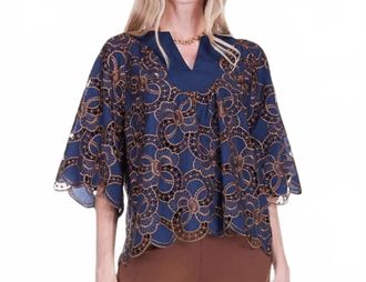 Jade Yoga Midnight Empress Blouse In Navy Blue