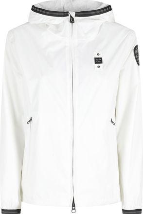 Blauer White Anawan Hooded Glitter Patch Polyamide Jacket