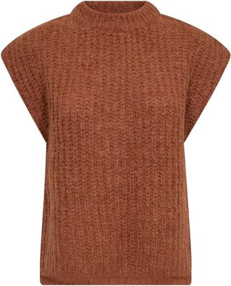 Co'Couture Jersey sin mangas - Knitwear - Mujer - Marr&oacute;n - XS