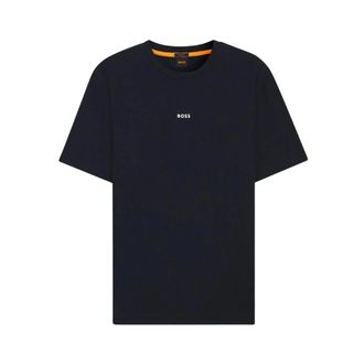HUGO BOSS Hugo, T-Shirts, male, Blue, Size: 2XL Crew Neck T-shirt
