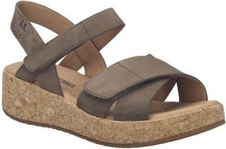 Josef Seibel Evita 03 Slingback Platform Wedge Sandal in Taupe Nubuck at Nordstrom, Size 11-11.5Us
