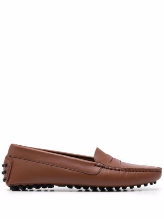 Scarosso Ashely leather loafers - Brown