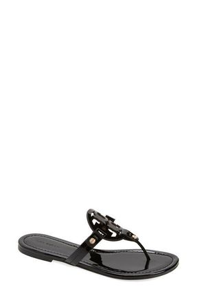 Tory Burch Miller Thong Sandal in Perfect Black at Nordstrom, Size 10.5