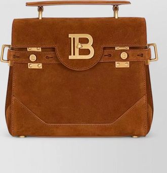 Balmain b-buzz calfskin leather clutch bag