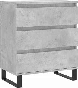 vidaXL Vidaxl - Aparador de madera contrachapada gris hormigón 60x35x70 cm