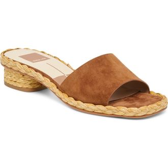 Dolce Vita Dixi Slide Sandal in Brown Suede at Nordstrom, Size 7.5
