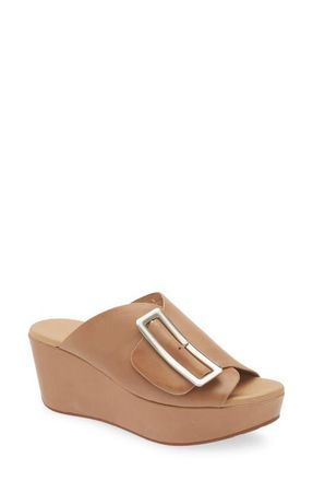 Chocolat Blu Yasha Platform Wedge Sandal in Sand Leather at Nordstrom, Size 6.5