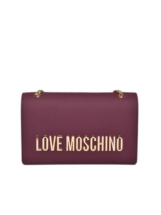 Love Moschino Structured Crossbody Bag With Gold Chain And Iconic Lettering