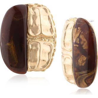 Jardin Resin Statement Earrings in Brown/Gold at Nordstrom Rack