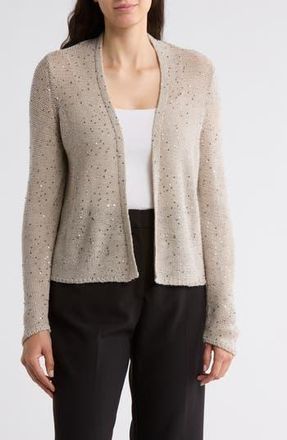 Eileen Fisher Sequin Merino Wool Cardigan in Chalk at Nordstrom Rack, Size Xx-Small