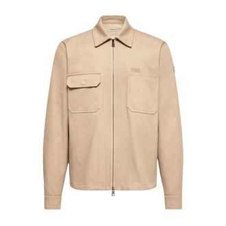 Moncler Shirt Jacket - Heren - Zomerjassen - Beige - 2XL - Katoen - Jassen