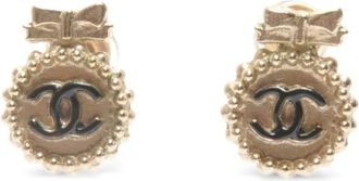 Chanel 2014 oorbellen met rond lint - Goud