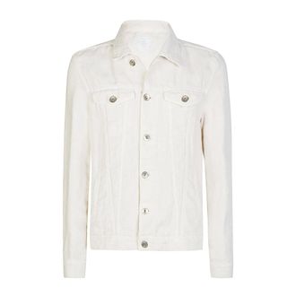 Eleventy Heren, Jassen, Wit, Maat: 3XL Linnen