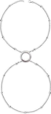 Lucy Quartermaine Art Deco Halo Hand Chain in Sterling Silver at Nordstrom, Size 8
