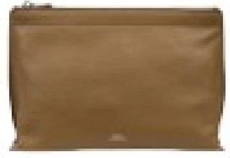 A.P.C. Neige Toiletry Bag - Heren - Toilettassen - Bruin - ONE Size - Leer - Tassen