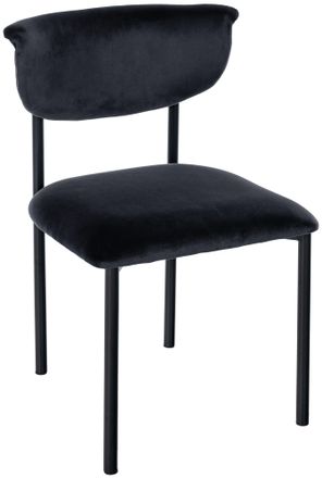 Clp Silla De Comedor De Terciopelo Gambell Negro