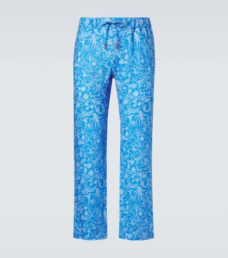 Kiton Printed linen pants