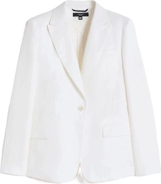 Max Mara Wkdnalut Jacket - Dames - Blazers - Wit - S - Linnen - Jassen