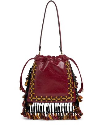 Etro Small Kalispera leather bucket bag - Rood