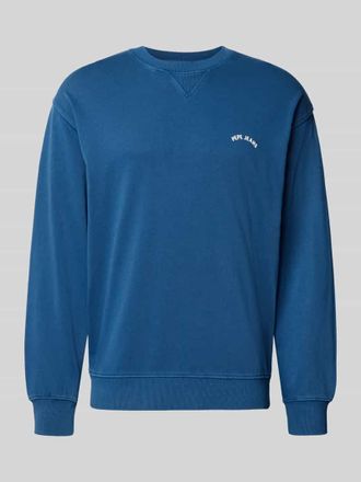 Pepe Jeans London Regular Fit Sweatshirt aus reiner Baumwolle Modell JOHN CREW in Bleu, Gr&ouml;&szlig;e XXL
