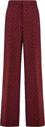 Etro Geometrische Print Wijde Pijpen Broek - Dames - Wijde Broeken - Rood - XS - Broeken
