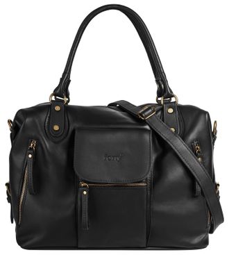 Forty Degrees Shopper FORTY, Damen, Gr. B/H/T: 41cm x 35cm x 18cm onesize, schwarz, Leder, beschichtet, gl&auml;nzend, Taschen Shopper, echt Leder, Made in Italy