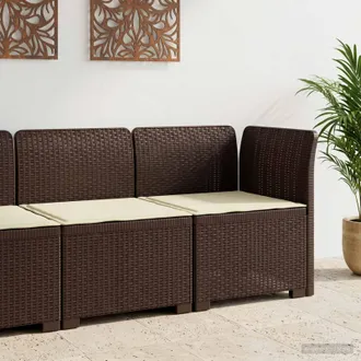 vidaXL Vidaxl Divano Da Giardino A 1 Posto Con Cuscino Aspetto Rattan Pp