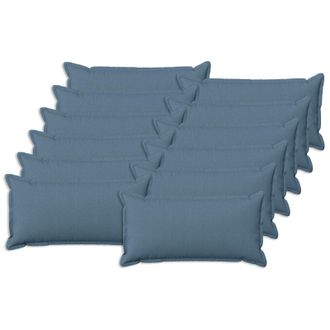 vidaXL Cuscino Con Cuscino Houten 12 Pz Blu Jeans Lino Vidaxl