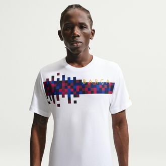 Nike FC Barcelona Nike Mens Soccer T-Shirt in White | IM1686-100