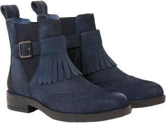 Celtic & Co. Brogue Strap Chelsea Boot in Navy at Nordstrom, Size 5