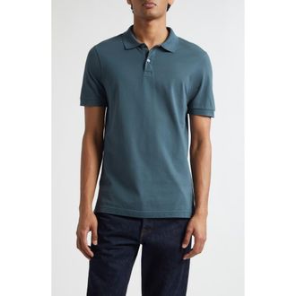 Sunspel Cotton Piqu&eacute; Polo in Dark Petrol26 at Nordstrom, Size Xx-Large