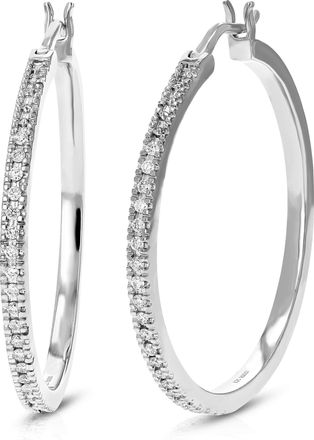 Vir Jewels 1/2 cttw Lab Grown Diamond Hoop Earrings in Sterling Silver With Notched Post For Women