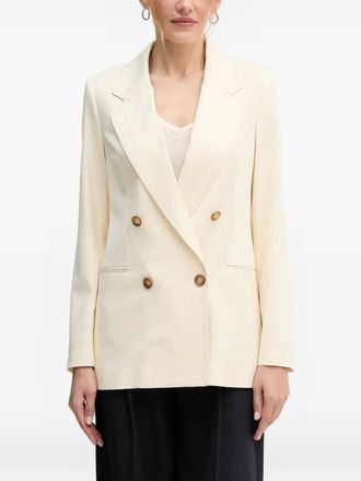 Benetton Top met dubbele rij knopen - Beige