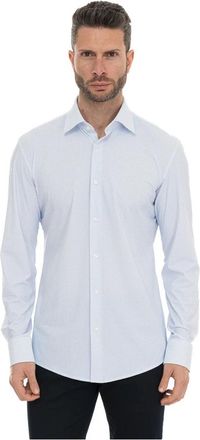 HUGO BOSS P-Hank Casual shirt - Heren - Zakelijke Overhemden - Blauw - XL - Leer - Overhemden