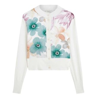Ted Baker Dames Bloemen Geweven Cardigan (Ivoor)