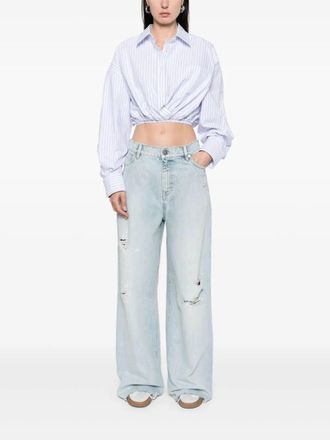 Golden Goose Journey WS Melody Boyfriend Pant Destoyed Bleached Denim