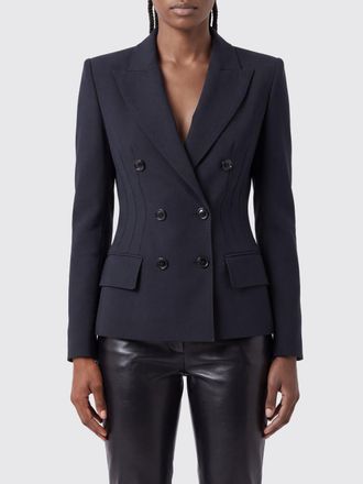 Elisabetta Franchi Blazer doppiopetto cropped in cr&ecirc;pe slim fit