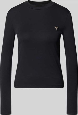 Guess Longsleeve mit Label-Detail Modell SONIA in Black, Gr&ouml;&szlig;e XS